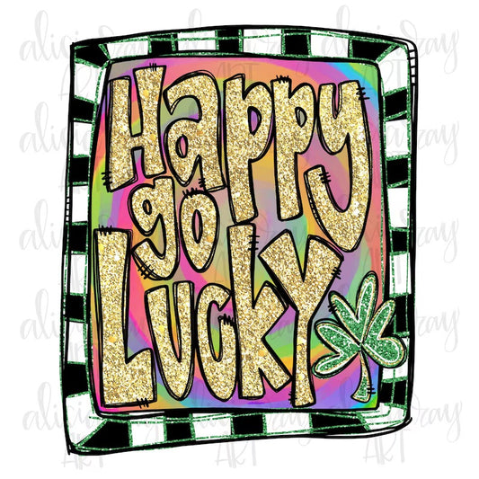 Happy go lucky gold glitter