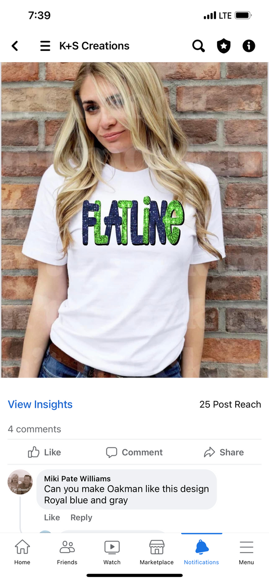 Flatline rhinestones