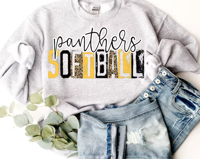 Panther baseball/softball—black/gold