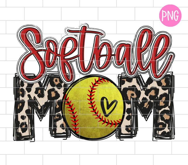 Leopard softball mom