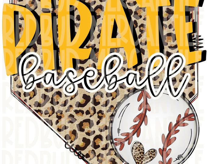 Pirates baseball leopard home plate