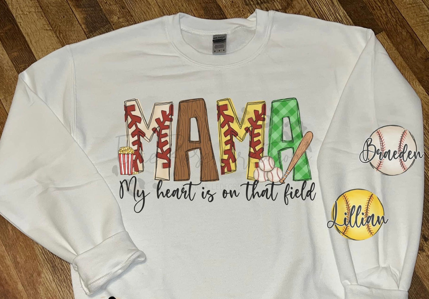 Baseball/Softball Mama my heart is on that field