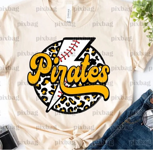 Pirates baseball lightning bolt