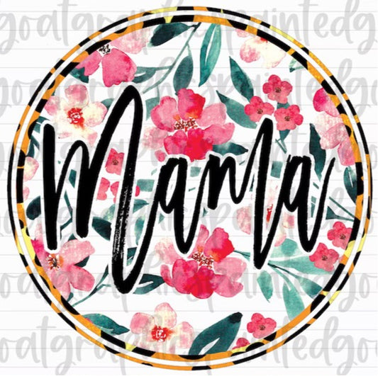 Mama floral circle