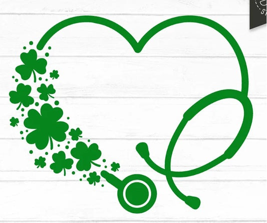 Heart shamrock stethoscope