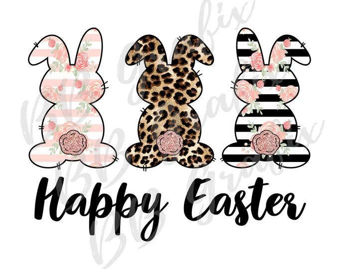3 printed bunnies