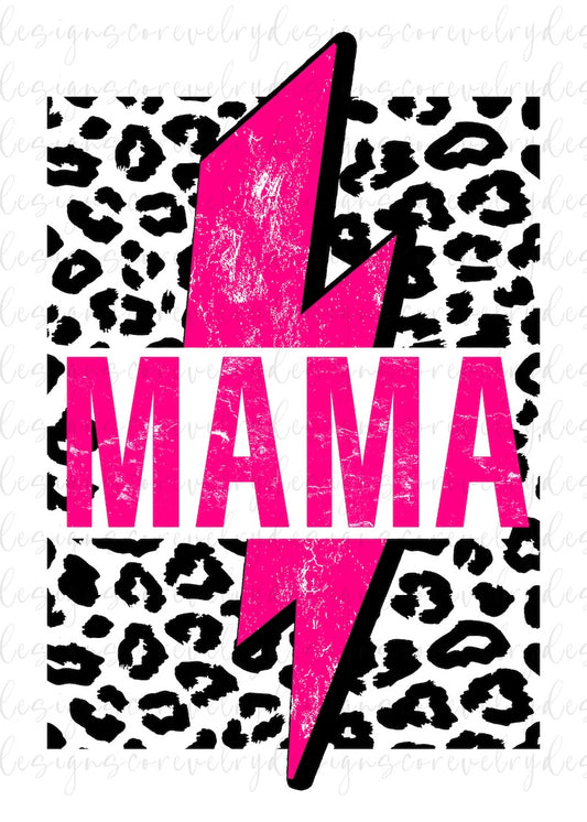 Mama lightning bolt leopard