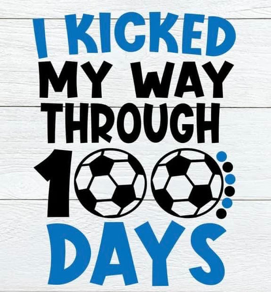 I kicked my way 100 days soccer