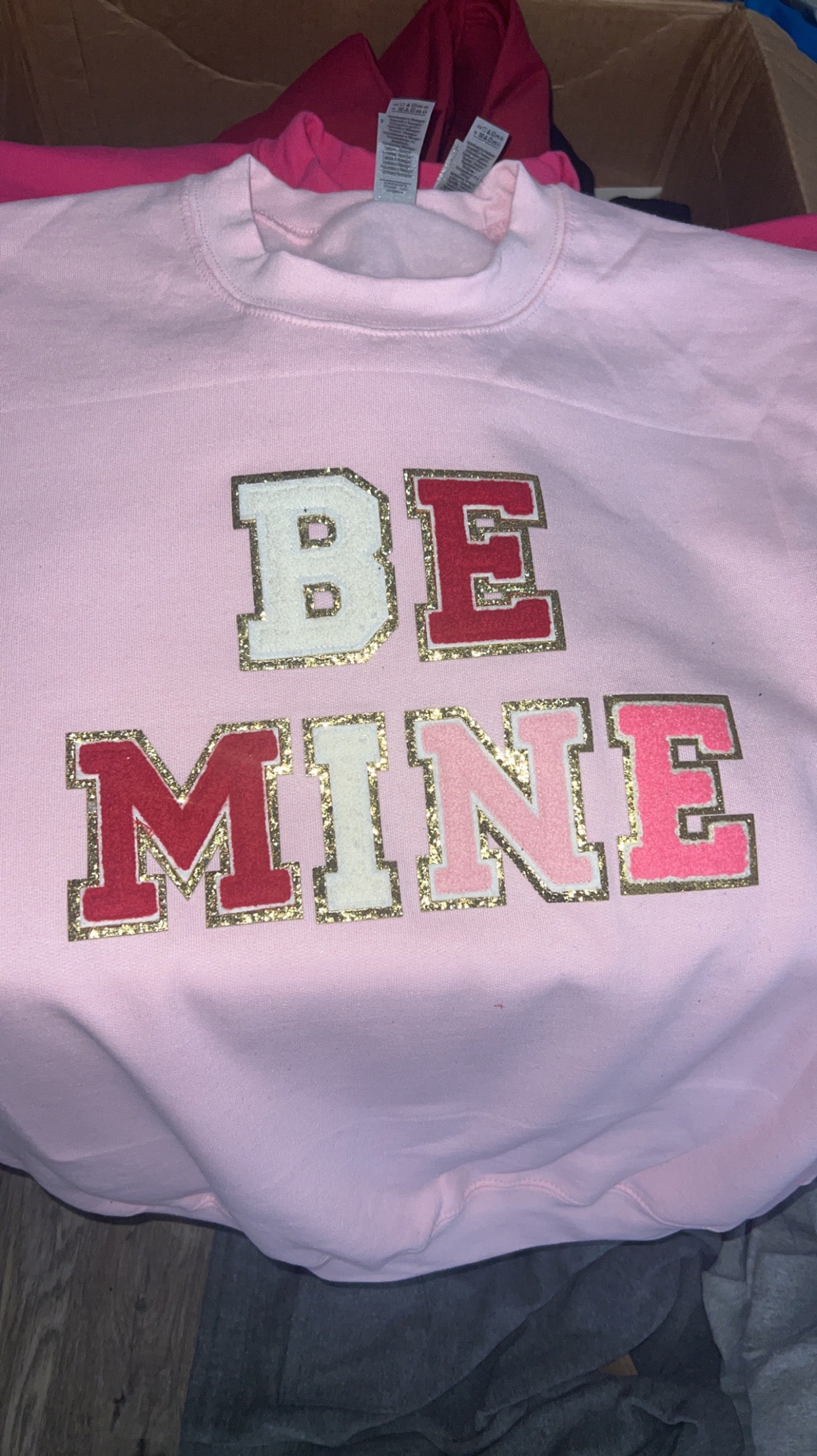 BE MINE Chenille Patch Top