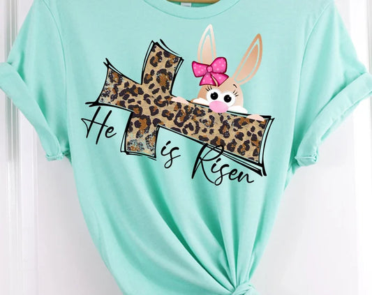 He is Risen leopard cross
