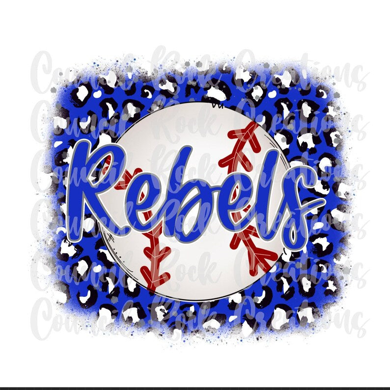 Rebels baseball leopard