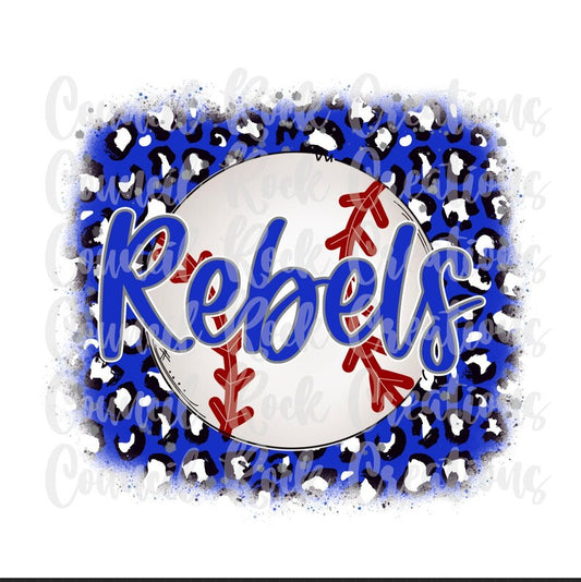 Rebels baseball leopard