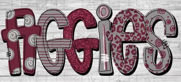Aggies bold multi print