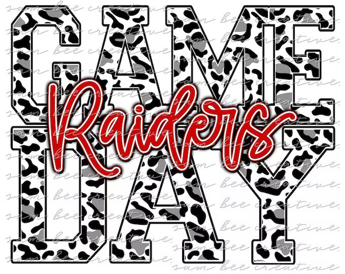 Raiders game day leopard
