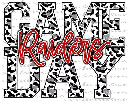 Raiders game day leopard