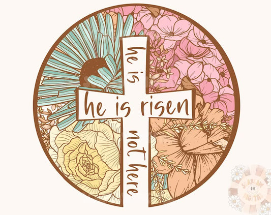 He is risen circle/cross