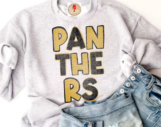 Panthers black/gold bold
