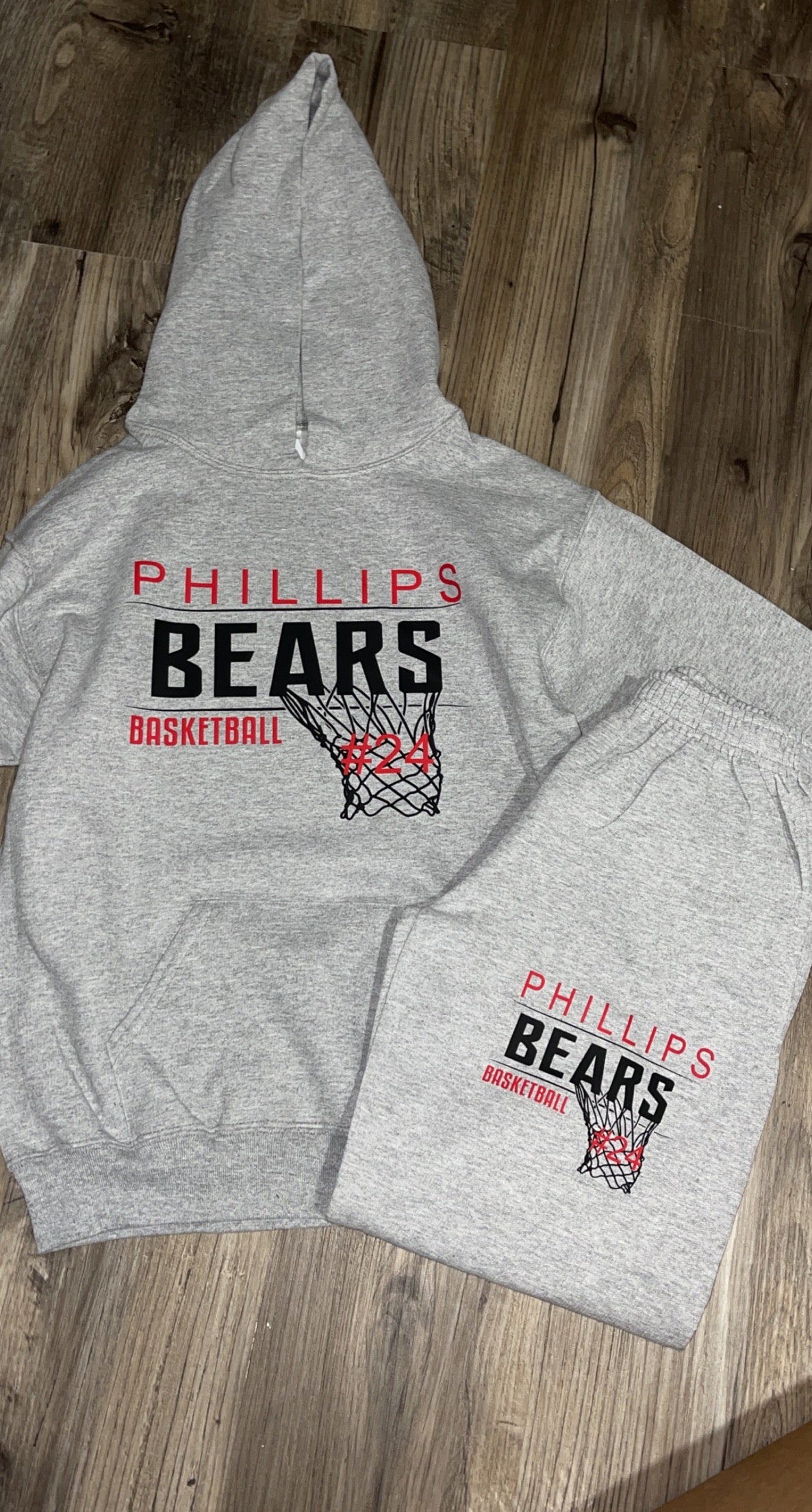Phillips Bears basketball sweatsuit
