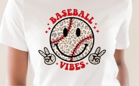 Baseball vibes smiley face