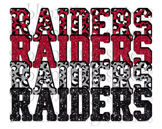 Raiders leopard glitter