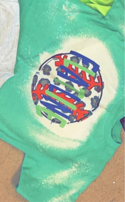 Bleached leopard flatline baseball