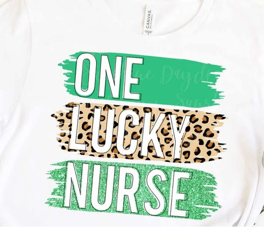 One lucky nurse leopard paint strokes