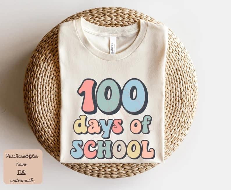 100 days of school retro