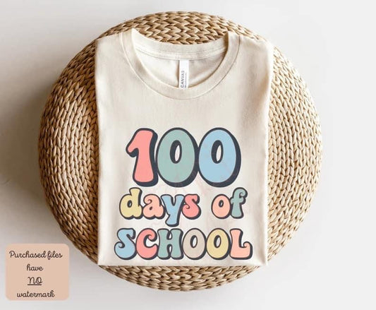 100 days of school retro