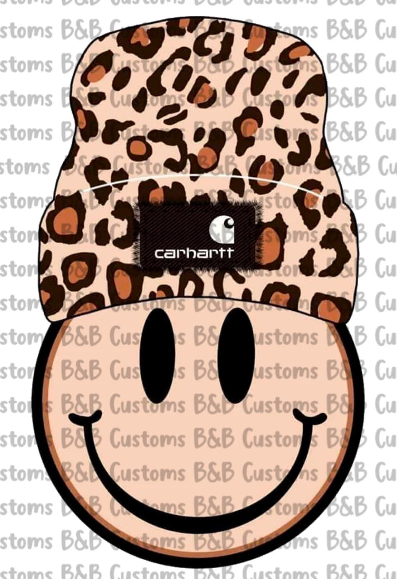Leopard Smiley face Carhartt