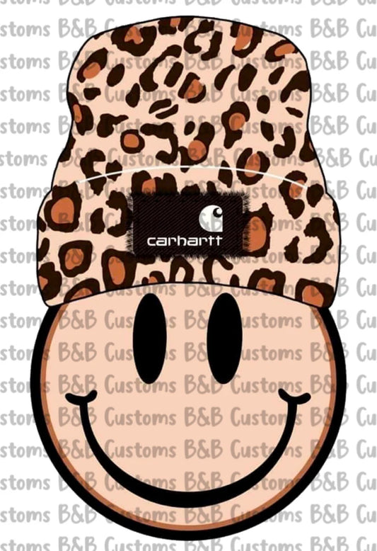 Leopard Smiley face Carhartt